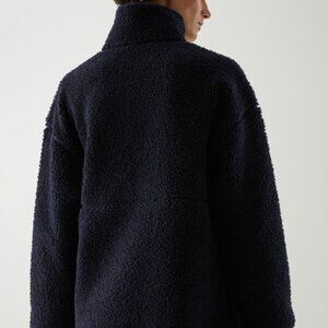 COS Wool Mix Teddy Half Zip Dress